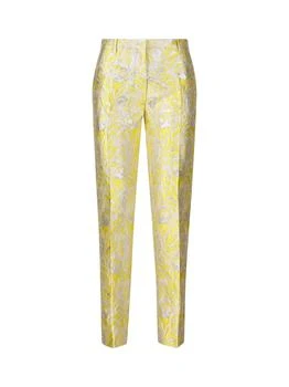 Valentino | Valentino Iris Brocade High Waist Straight Leg Trousers