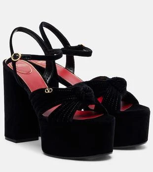 Valentino | Crasher 125 velvet platform sandals