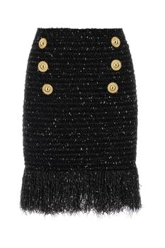 Balmain | Balmain Tweed Fringed Mini Skirt