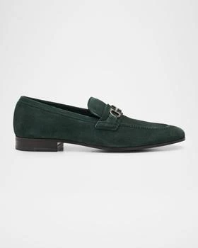 Salvatore Ferragamo | Men's Balty 2 Suede Gancini-Bit Loafers