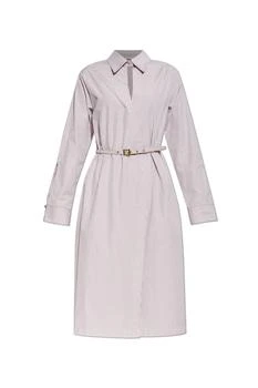 Fendi | Fendi Striped Belted Waist Shirt Dress