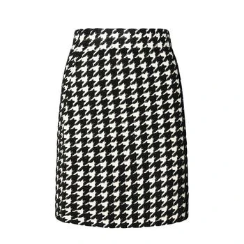 Burberry | Womens Houndstooth Nylon Blend Mini Skirt