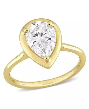 Macy
s | Moissanite in 10K Gold Pear Solitaire Engagement Ring