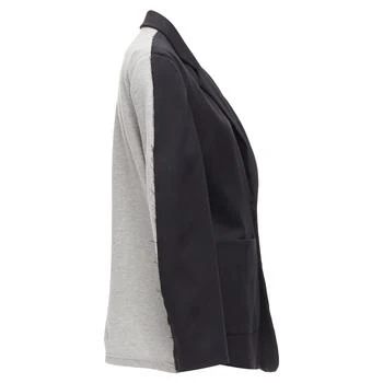 MM6 | MM6 Virgin Wool Blend Contrast Back Fray Edge Boxy Blazer