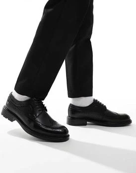 ASOS DESIGN lace up brogue shoes in black
