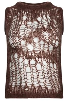 Rick Owens | Rick Owens Spider Cut-Out Open Knit Tank Top