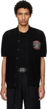 AMIRI | Black 'Chateau AMIRI' Crochet Oversized Shirt