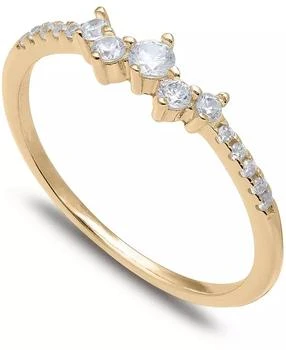 Giani Bernini Cubic Zirconia Scattered Band in 18k Gold-Plated Sterling Silver, Created for Macy's