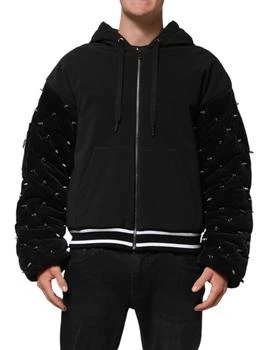 Dolce & Gabbana | Cotton Quilted Studded Sleeve Hoodie Men's Jacket (Pre-Owned)