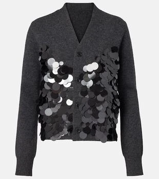 Sacai | Sequined wool cardigan