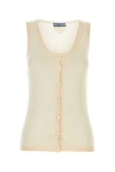 Prada | Prada V-Neck Buttoned Tank Top