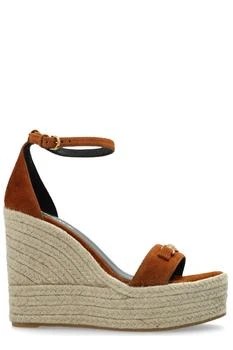 Versace | Versace Round-Toe Wedge Sandals