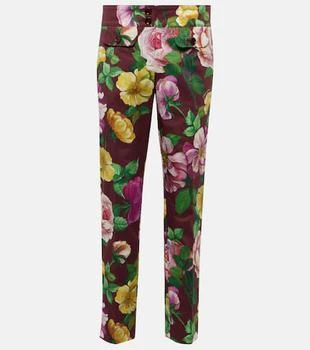 Dolce & Gabbana | Floral low-rise cotton-blend pants