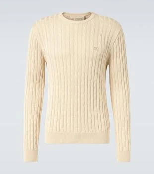 Valentino | VLogo cable-knit cotton sweater