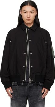 Sacai | Black Ripstop Bomber Jacket