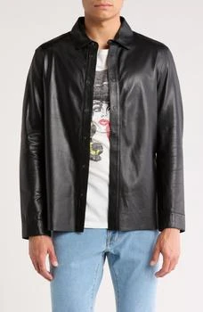 John Varvatos Finn Leather Shirt Jacket