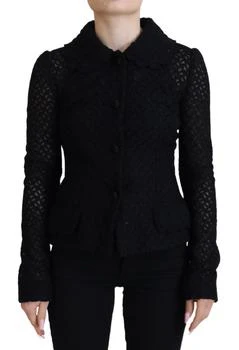Dolce & Gabbana | Wool Knitted Button Down Collar Women's Jacket
