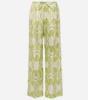Dries Van Noten | Printed silk wide-leg pants