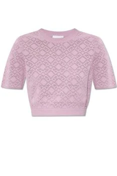 Givenchy | Givenchy Monogram 72 Jacquard Short-Sleeve Knit Top