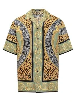 Versace | Versace Leopard Printed Short-Sleeved Shirt
