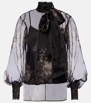 Zimmermann | Hypnotic floral silk organza blouse