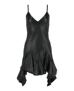 Givenchy | Leather Lace-Trim Mini Dress