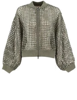 Brunello Cucinelli | Brunello Cucinelli Dazzling Net Embroidery Cardigan