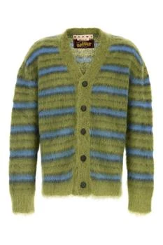 Marni | Marni Brushed Striped Knitted Cardigan