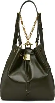 Balmain | Green Pulse Calfskin Leather Backpack