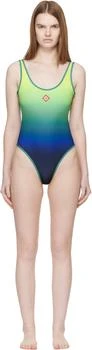 Green & Blue Gradient Swimsuit