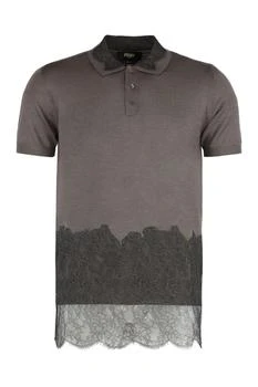 Fendi | Fendi Lace Detailed Short Sleeved Polo Shirt