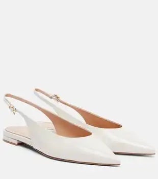 Gianvito Rossi | Robbie patent leather slingback flats