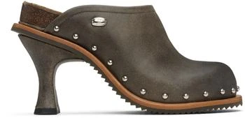 Brown D-Woodstock MI Clog Mules
