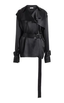 Salvatore Ferragamo | Ferragamo Double-Breasted Satin Blouse - Moda Operandi