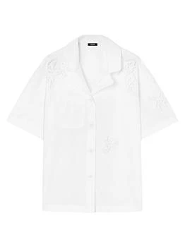 Versace | Baroque À Jour Cotton Camp Shirt