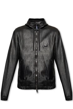 Dolce & Gabbana | Hooded leather jacket
