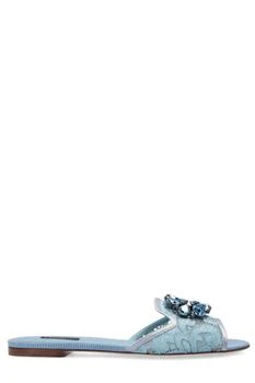 Dolce & Gabbana | Dolce & Gabbana Bianca Lace Detailed Sandals