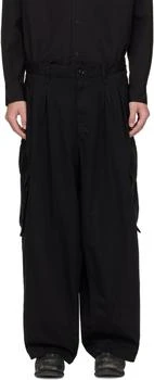 Black BS Katsuragi 12Tuck Cargo Pants