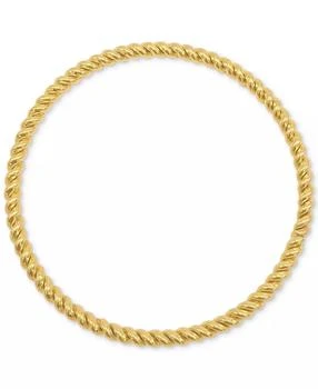 ADORNIA 14k Gold-Plated Rope-Look Bangle Bracelet