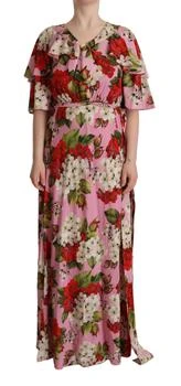 Dolce & Gabbana | Floral Silk Stretch Gown Maxi Women's Dress