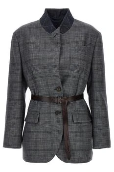 Brunello Cucinelli | Brunello Cucinelli Single-Breasted Belted Blazer