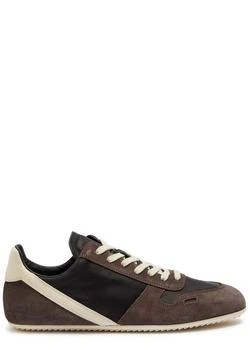 Rick Owens | Panelled suede and leather sneakers
