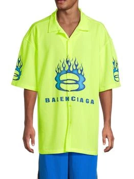 Balenciaga | Logo Graphic Camp Shirt