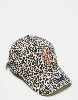 47 Brand NY Yankees clean up cap in all over washed leopard