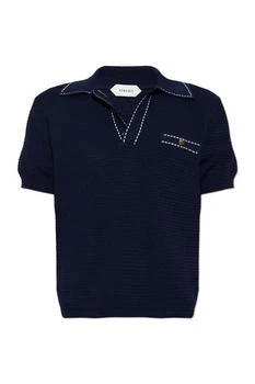 Versace | Versace Contrast Stitch Polo Knitted Top
