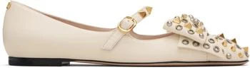 Valentino | Off-White Mary-Jane Bowow Ballerina Flats