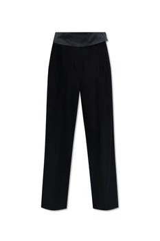 Stella McCartney | Stella McCartney Wide-Leg Satin Belt Tuxedo Trousers