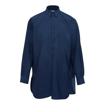 MAISON MARGIELA | Maison Margiela Asymmetric Hem Long Sleeved Panelled Shirt