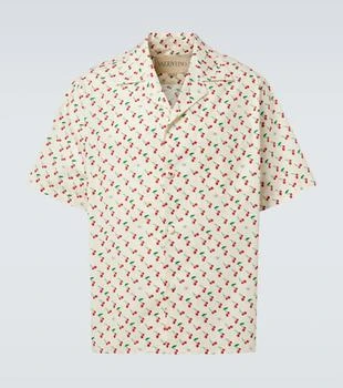 Valentino | Cherryfic cotton poplin bowling shirt