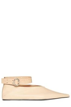 Jil Sander | Jil Sander Buckled Ankle Pointed-Toe Flats